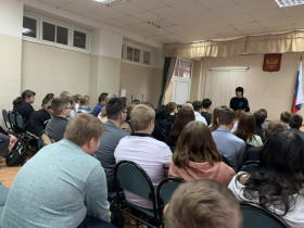 Встреча с инспектором по делам несовершеннолетних ОМВД Рязанской области по Спасскому району.